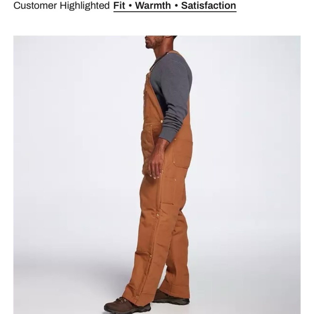 *NEW*Carhartt Tan Bib Overalls brown men’s short 3XL Coveralls - Picture 5 of 7